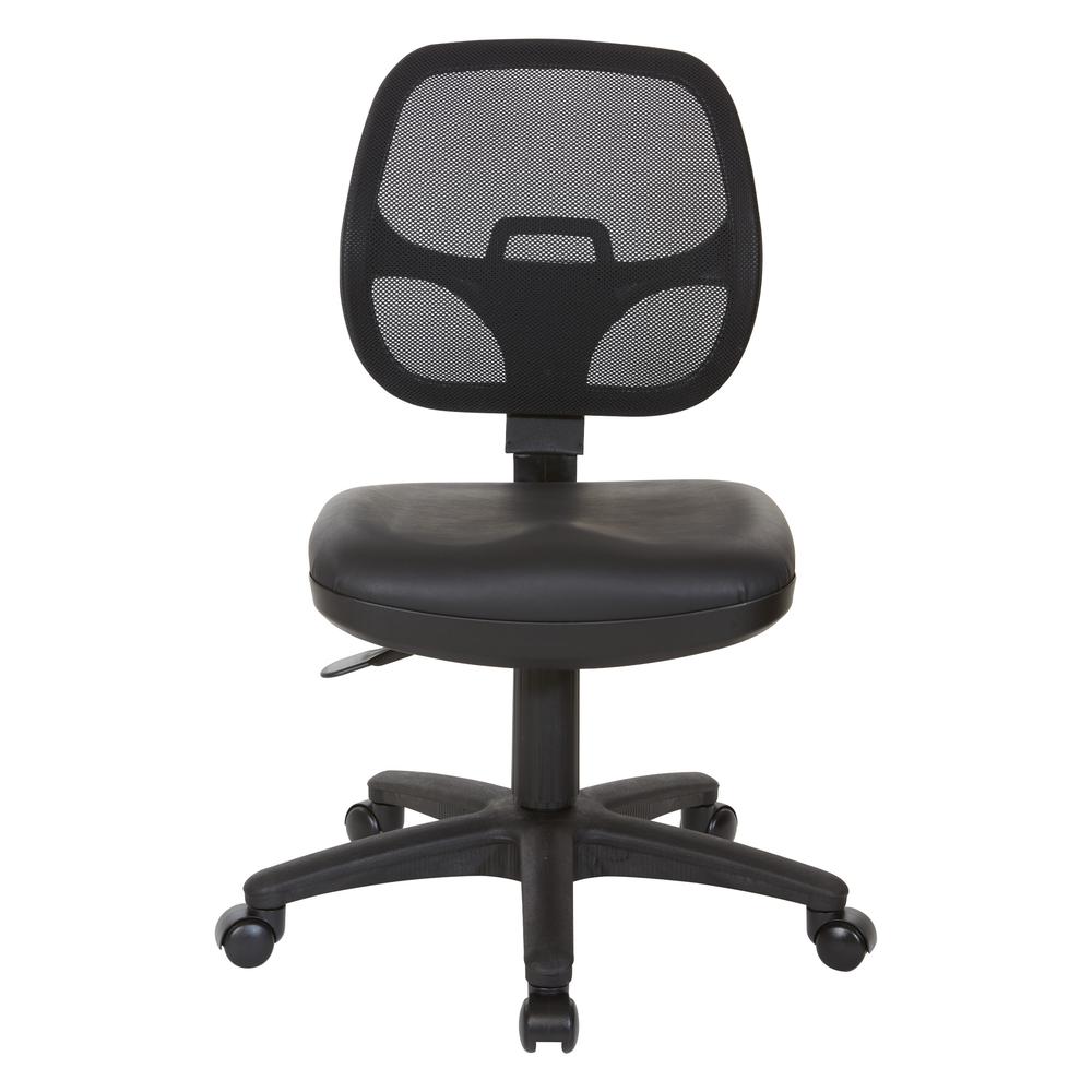 Mesh Screen Back Task Chair with Vinyl Seat