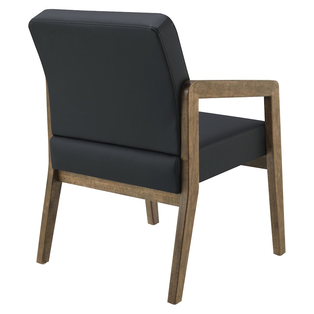 Back Faux Leather with Park City Finish Visitor’s Chair with Memory Foam Seat