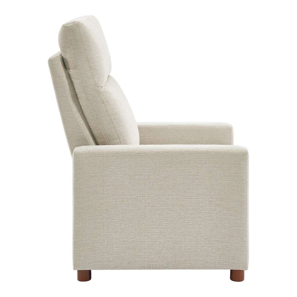 Vincent Pushback Recliner in Linen Fabric