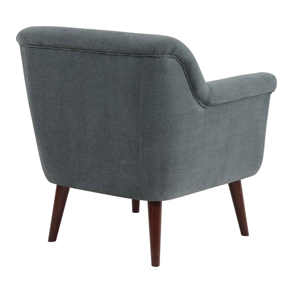 Dane Chair Slate Fabric with Dark Coffee Finish