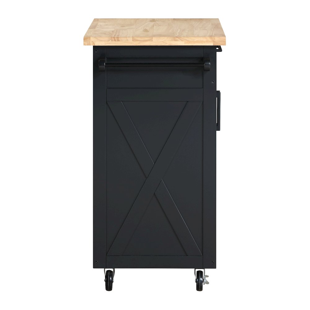 Bolten Kitchen Cart in Black Finish