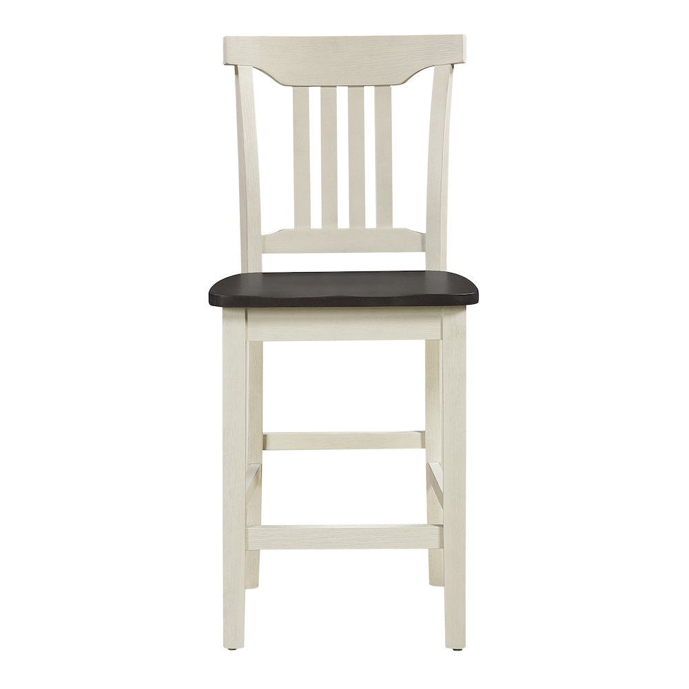 Berkley 5pc Set- Table Chairs in Distressed White Wash and Dark Walnut Finish