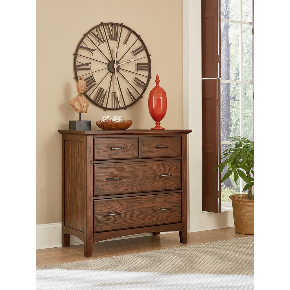 Modern Mission 3 Drawer Chest in Vintage Oak