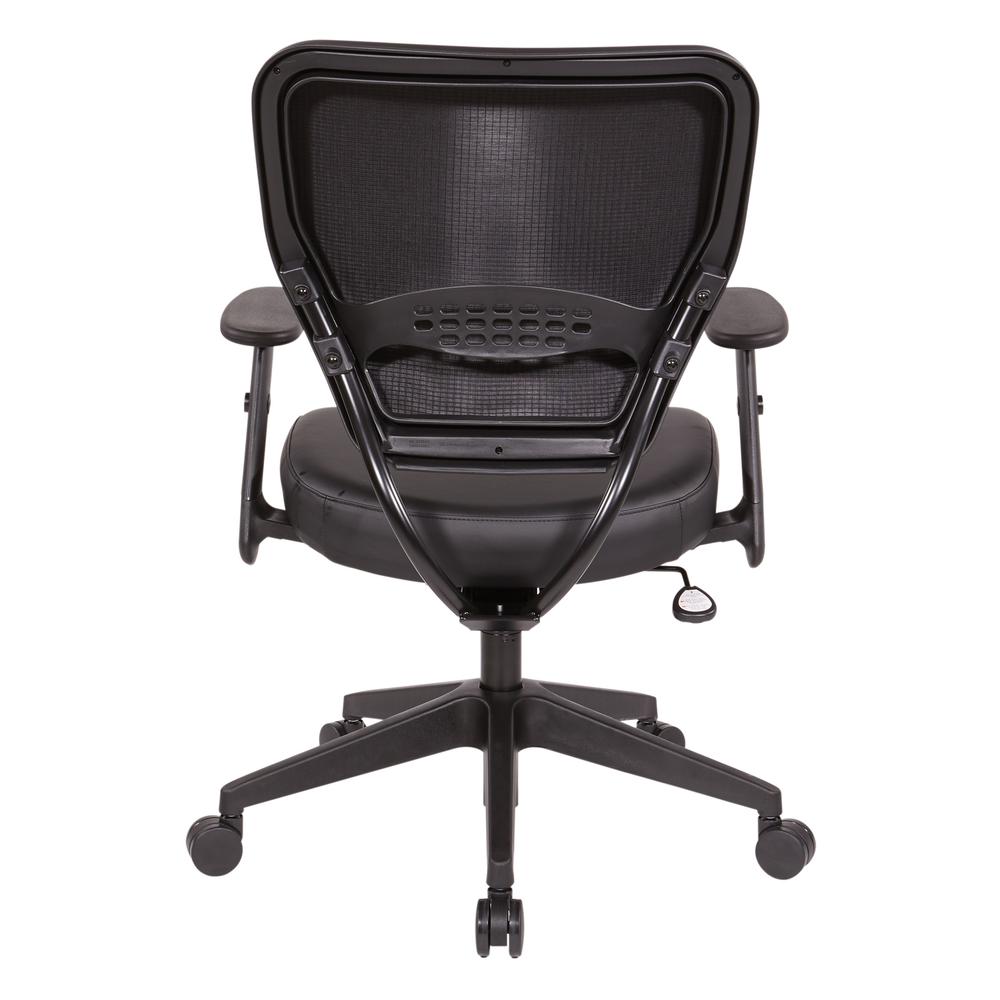 Antimicrobial Dillon Black Seat and Back Task Chair with Adjustable Angled Arms and Nylon Base