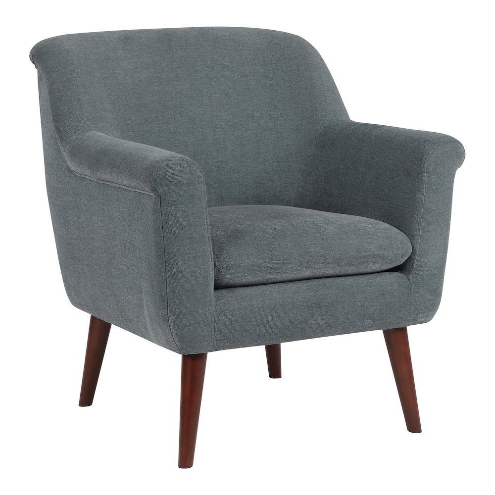 Dane Chair Slate Fabric with Dark Coffee Finish