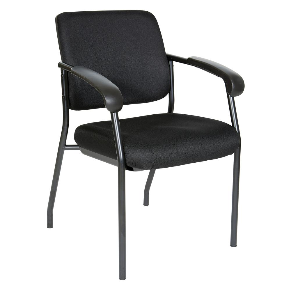 Visitor’s Chair Black Frame Padded Arms