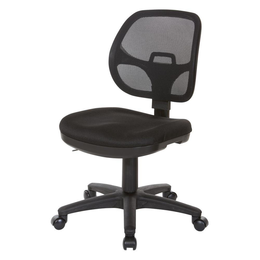 Mesh Screen Back Task Chair with Fabric Seat