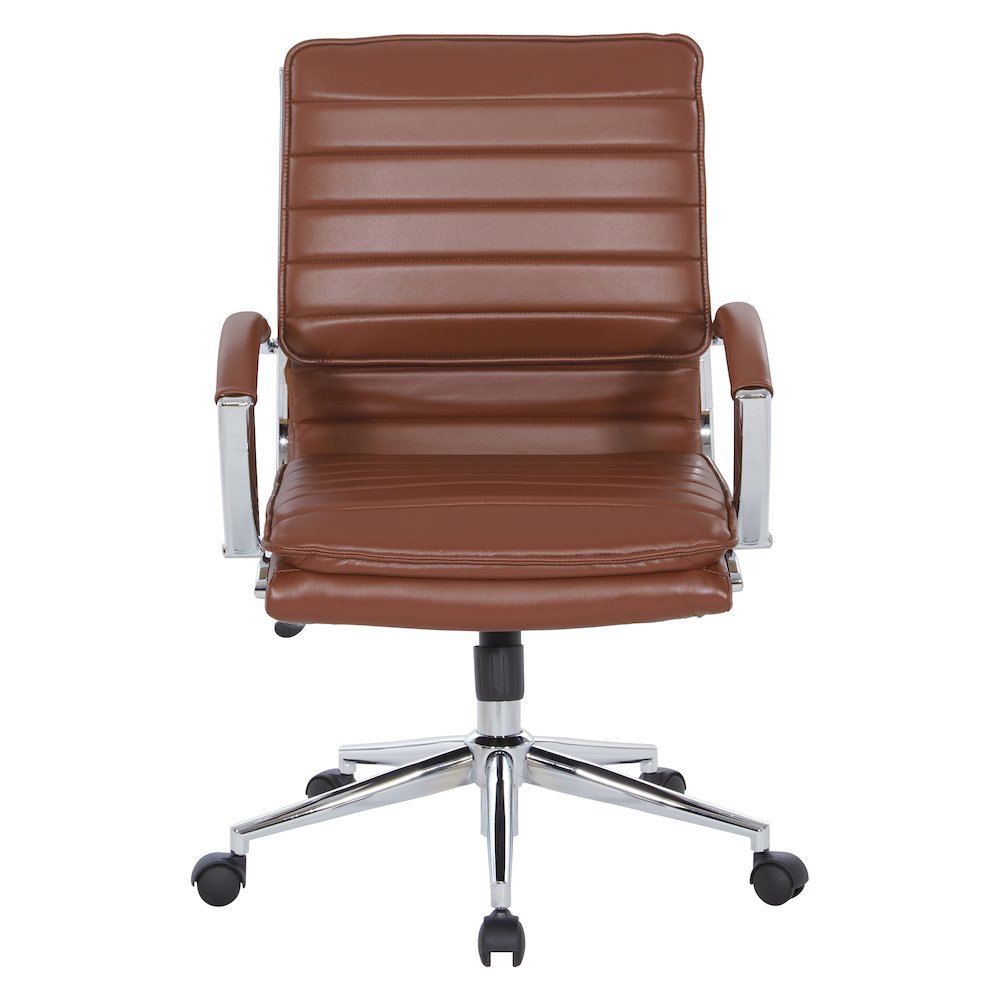 Mid-Back Manager’s Chair in Saddle Faux Leather