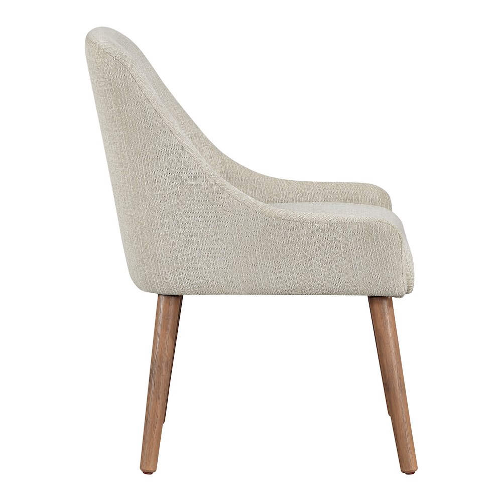 Kaylen Dining Chair 2-Pack in Linen Fabric with Medium Oak Legs