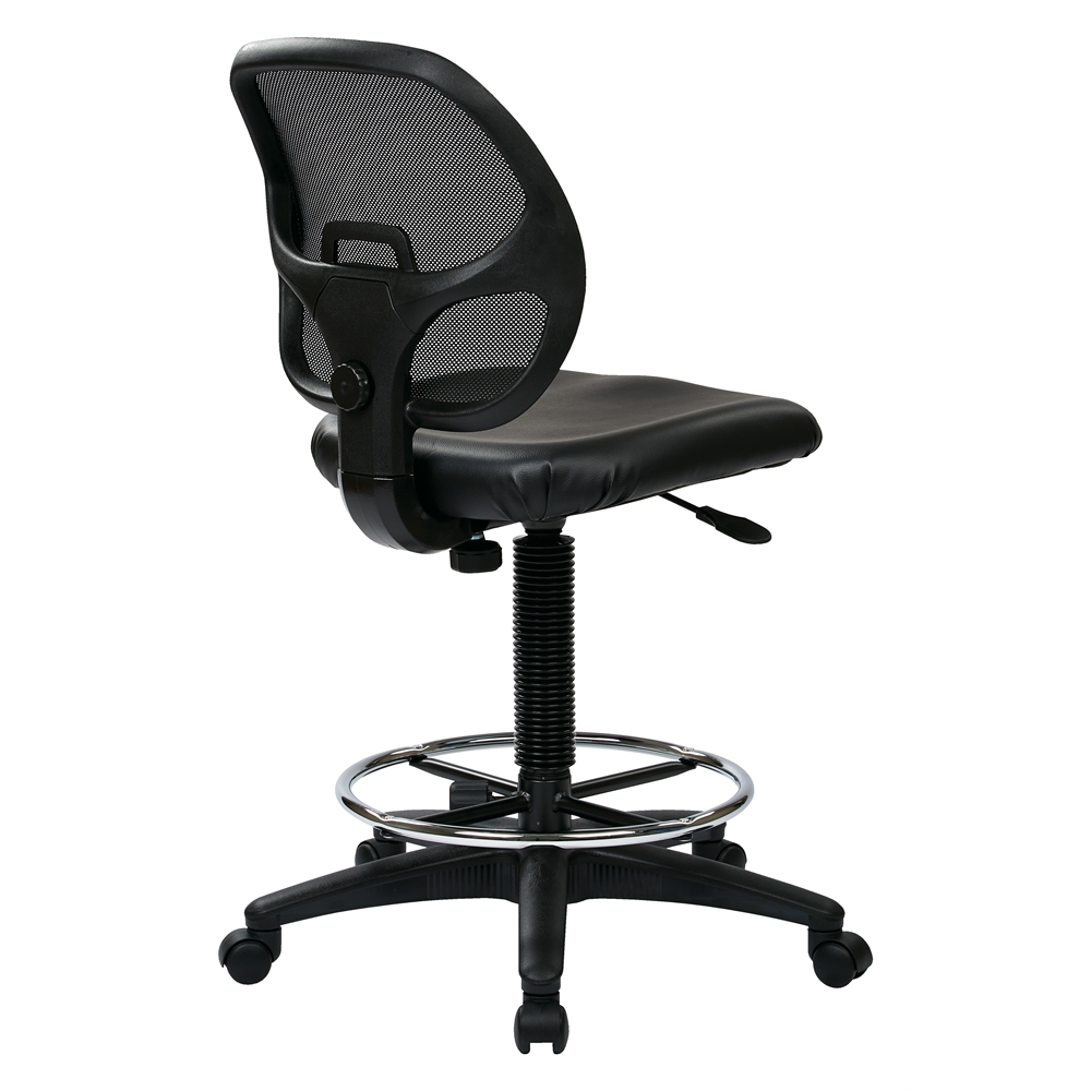 Deluxe Mesh Back Drafting Chair with 20″ Diameter Foot ring