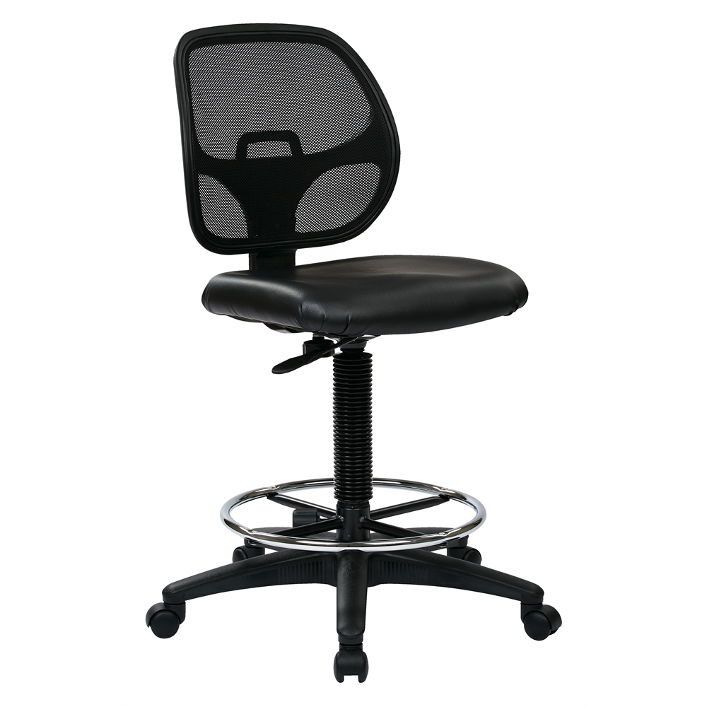 Deluxe Mesh Back Drafting Chair with 20″ Diameter Foot ring