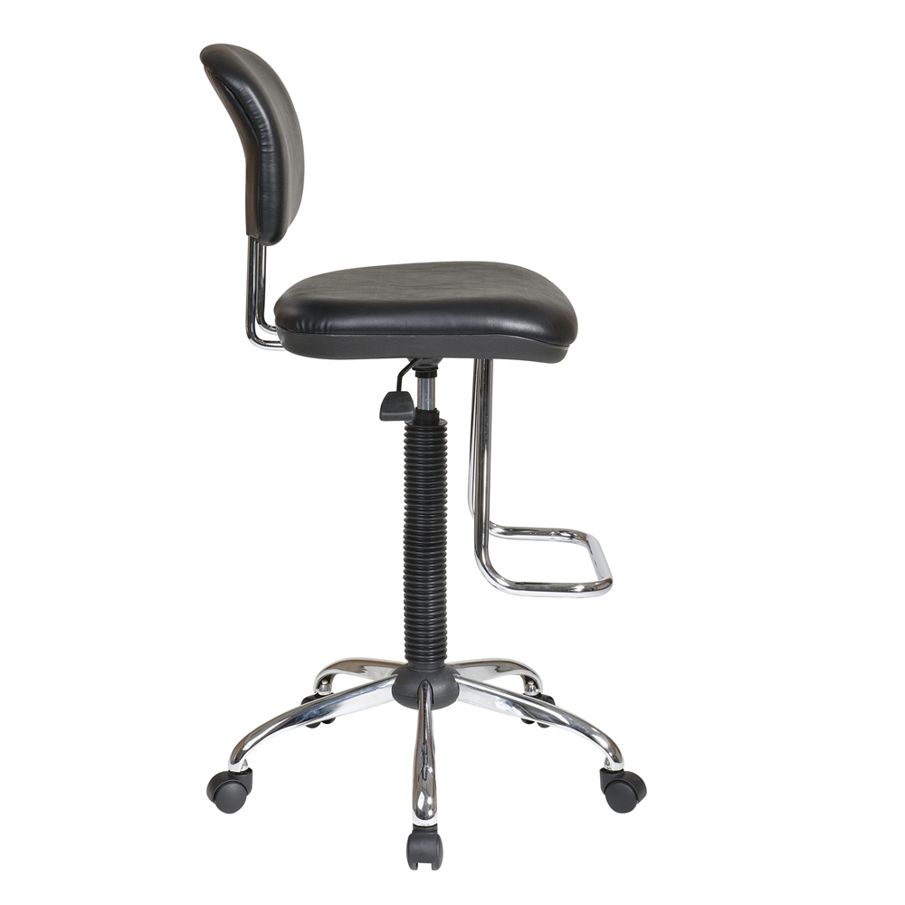 Chrome Finish Economical Chair with Teardrop Footrest