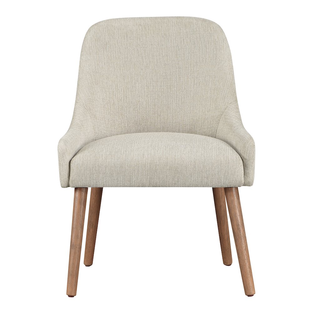 Kaylen Dining Chair 2-Pack in Linen Fabric with Medium Oak Legs