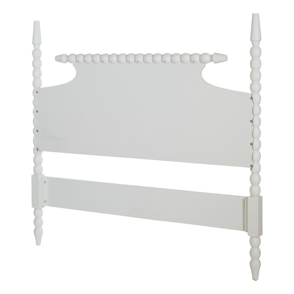Spindle King Bed Headboard in Sandcastle Antique White Finish