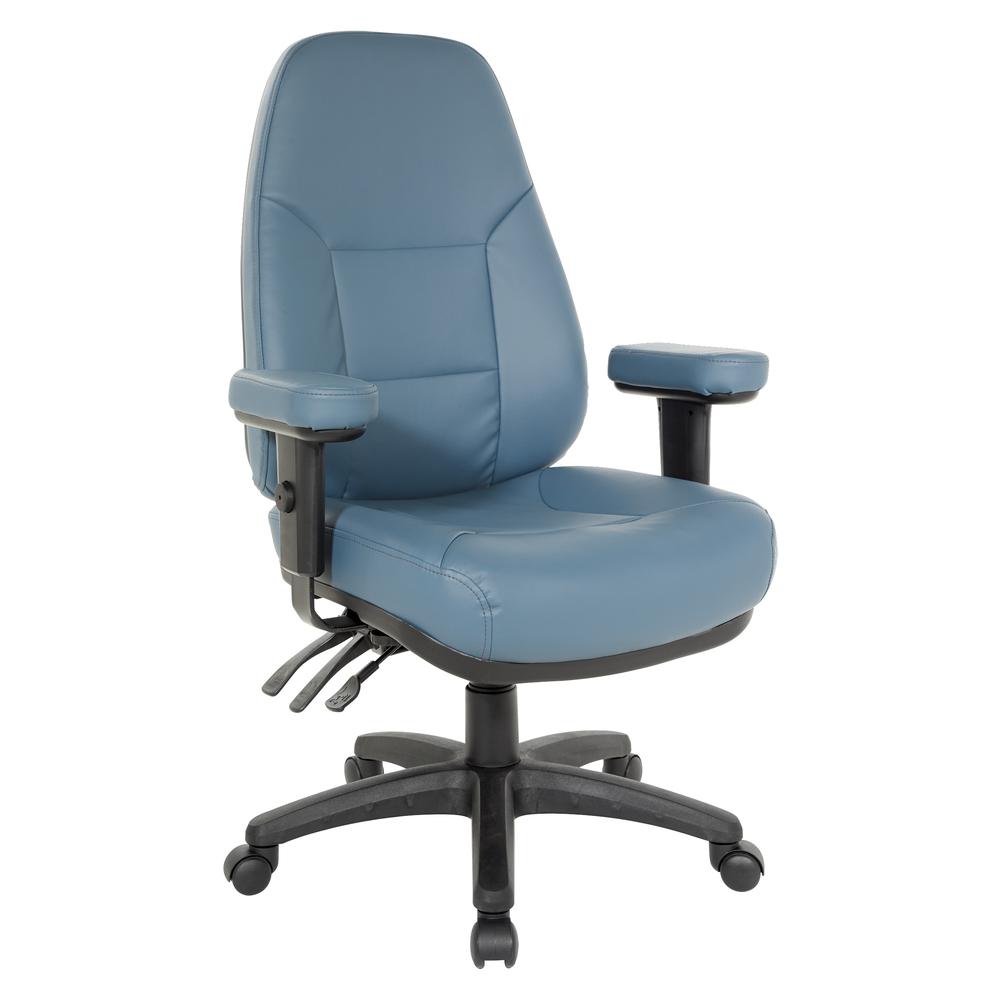 Professional Dual Function Ergonomic High Back Chair in Dillon Blue