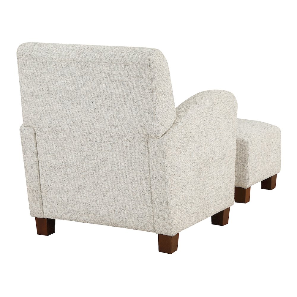 Aiden Chair & Ottoman Faux Leather