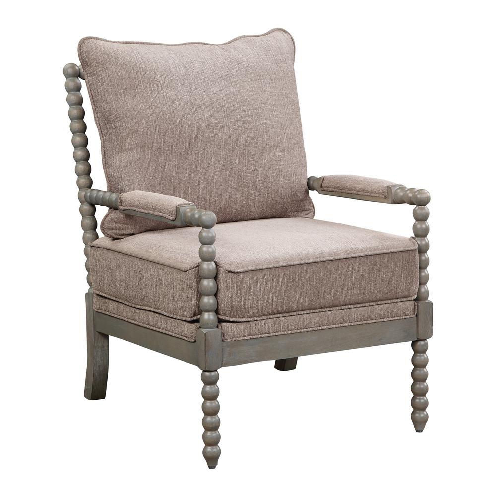 Abbott Chair in Dolphin Fabric with Brushed Grey Base K/D