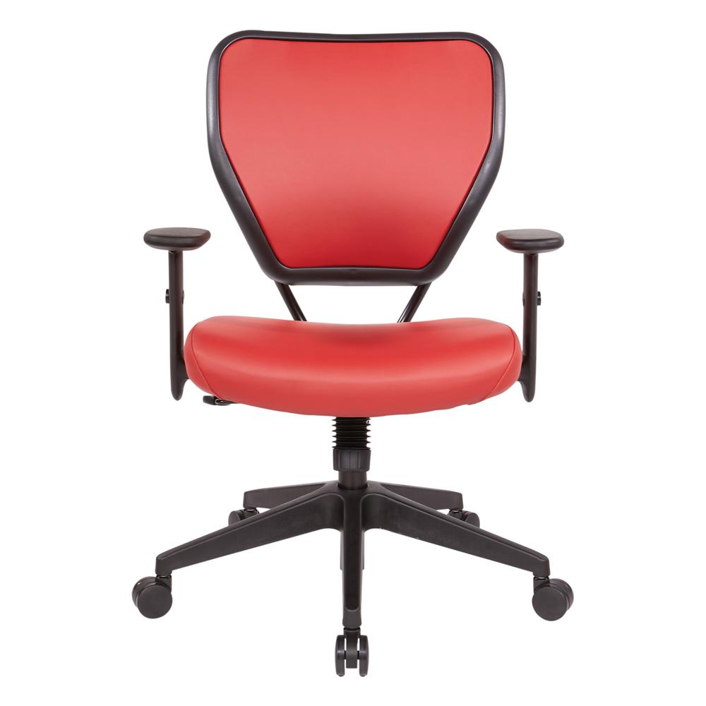 Antimicrobial Dillon Lipstick Seat and Back Task Chair with Adjustable Angled Arms and Nylon Base