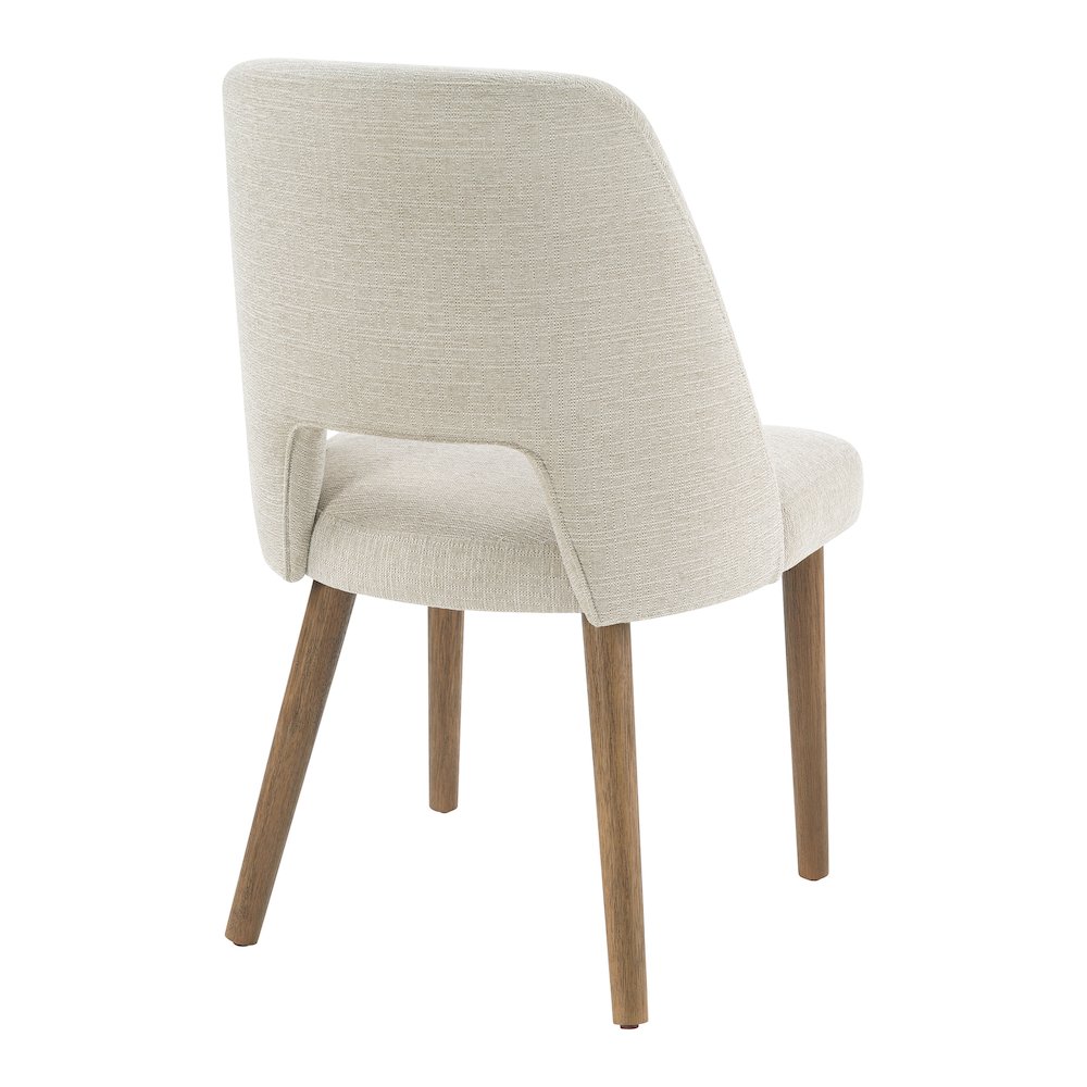 Ralston Dining Chair in Linen Fabric with Medium Oak Legs 2-Pack
