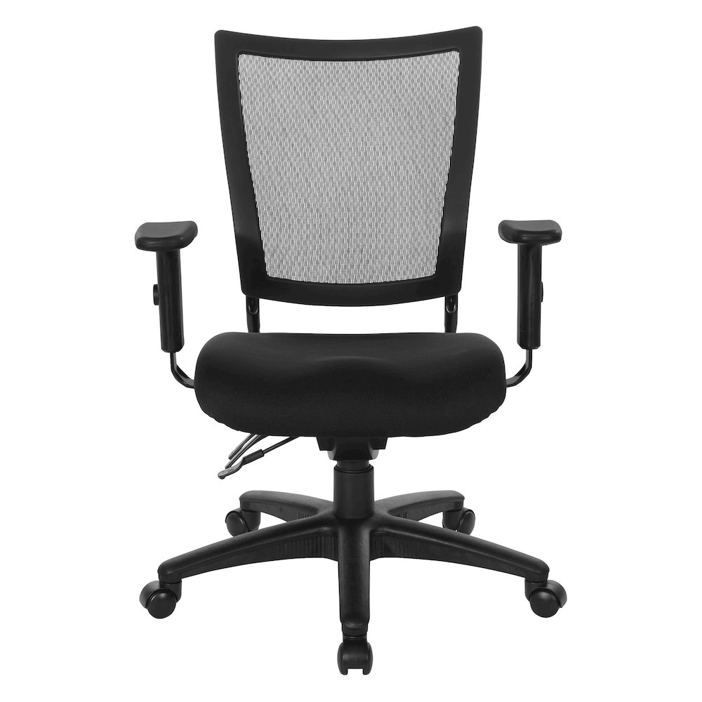 Soft Frame Task Chair Mesh Back in Coal Freeflex Fabric Seat in Black Base