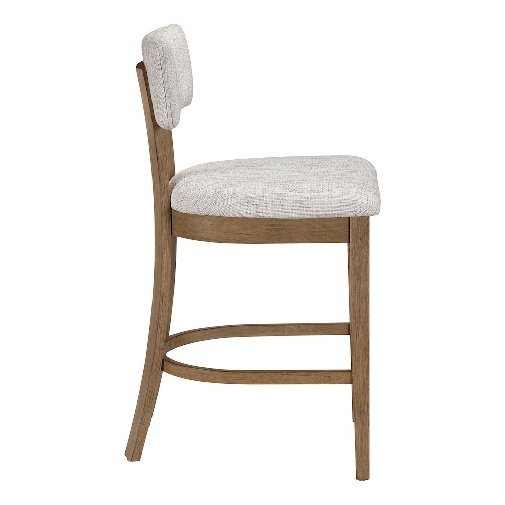 Hanson 26″ Counter Stool with Linen Fabric and Medium Oak Wood