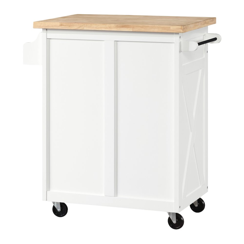 Bolten Kitchen Cart in White FInish