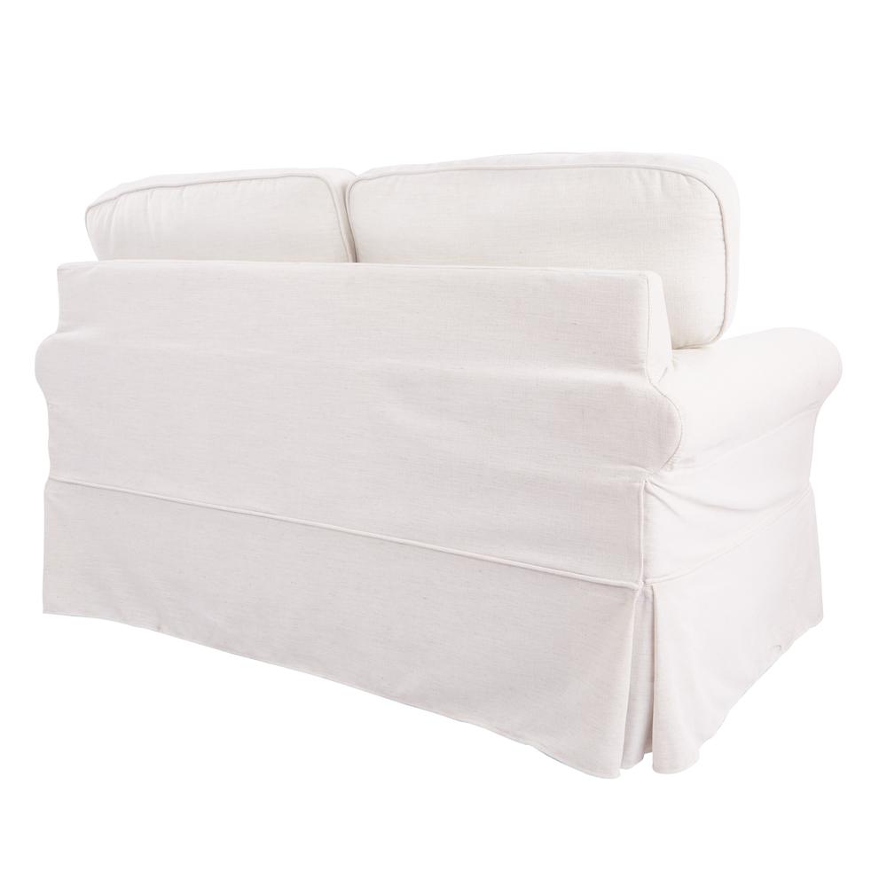 Loveseat with Ivory Slip Cover