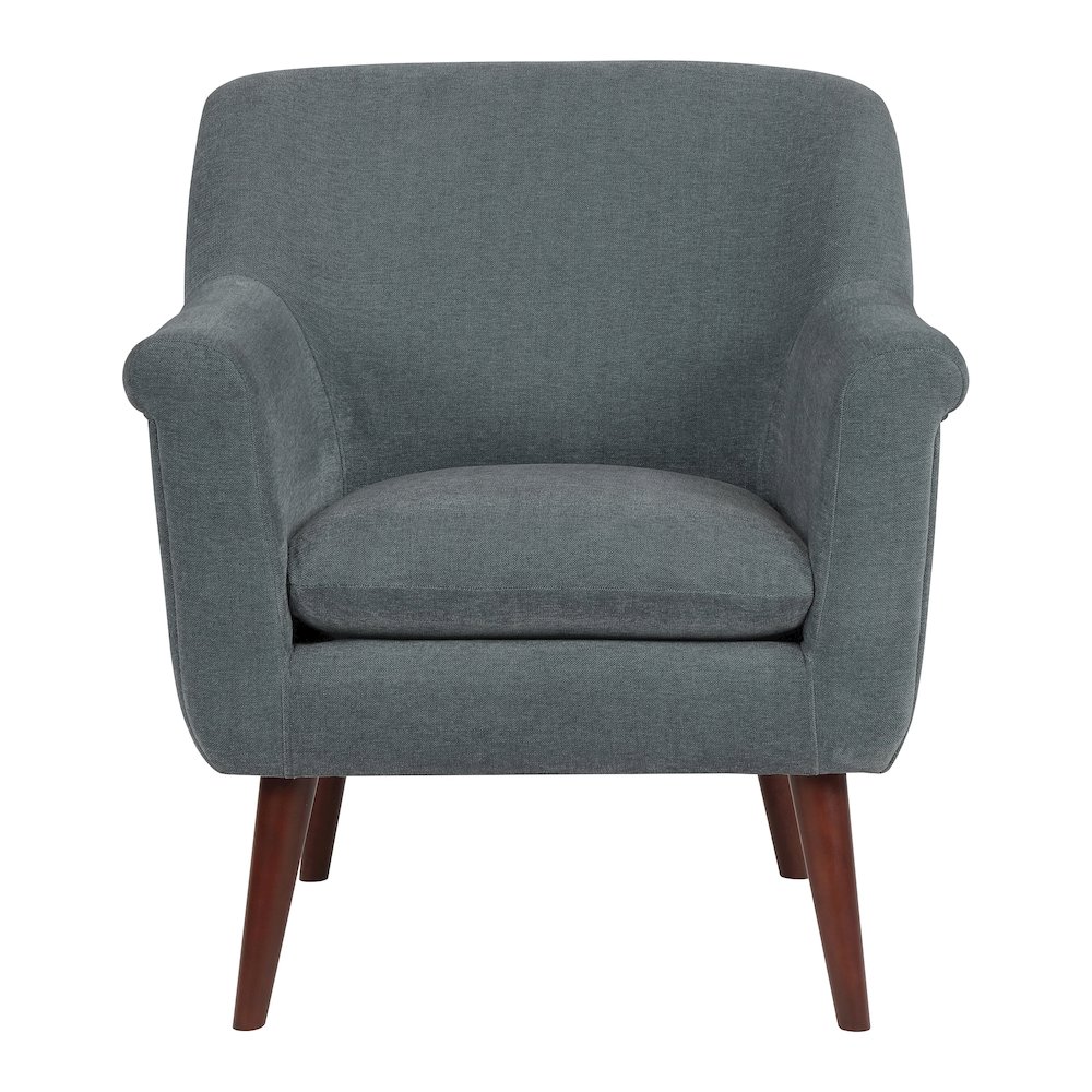 Dane Chair Slate Fabric with Dark Coffee Finish