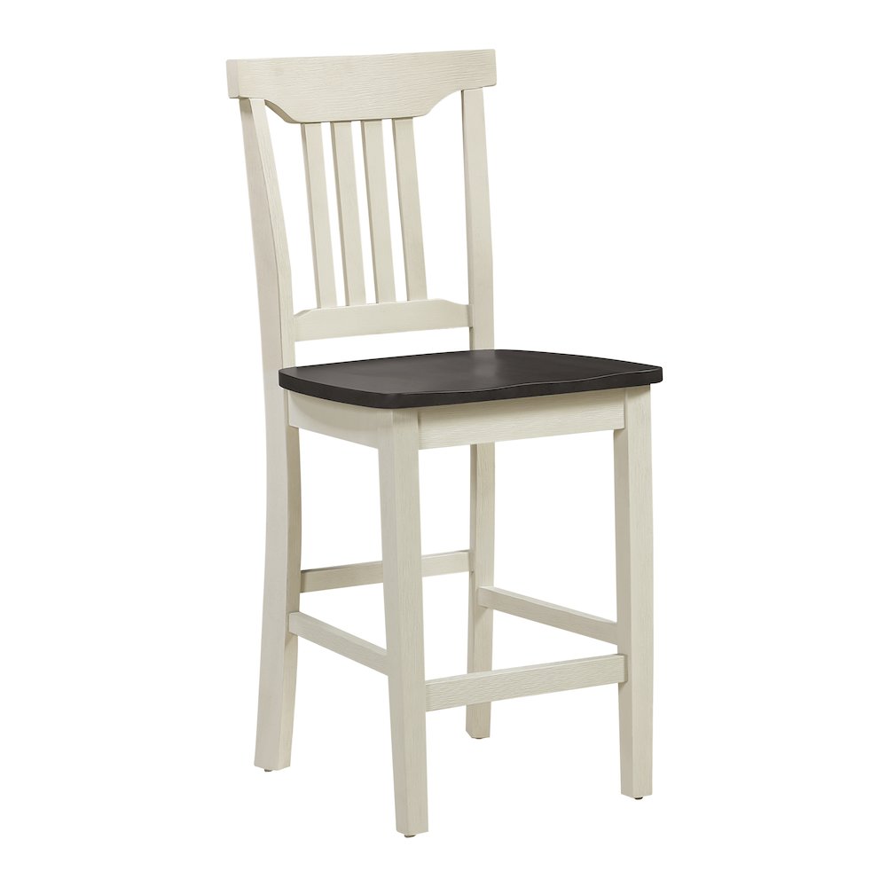 Berkley 5pc Set- Table Chairs in Distressed White Wash and Dark Walnut Finish