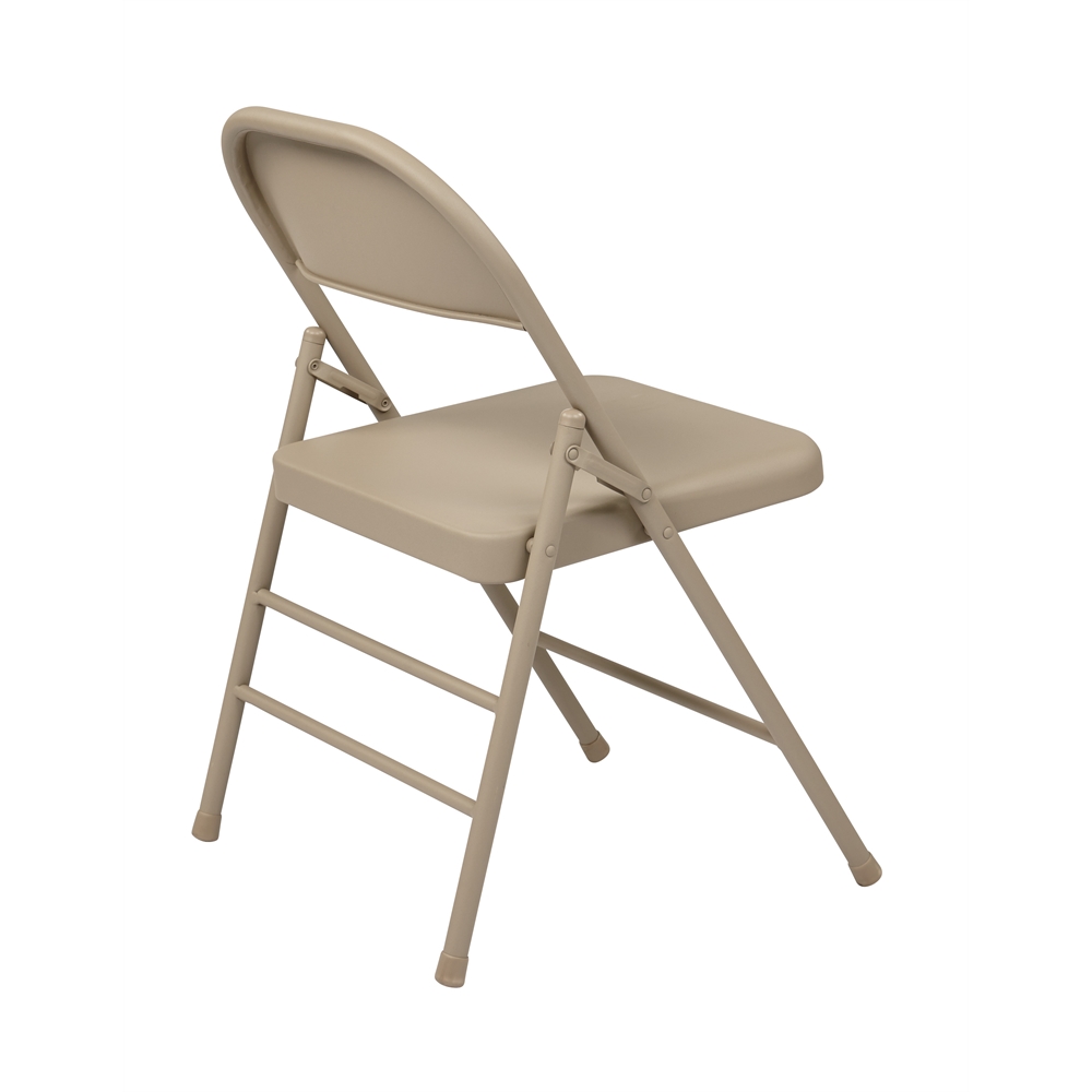 Folding Chair with Metal Seat and Back