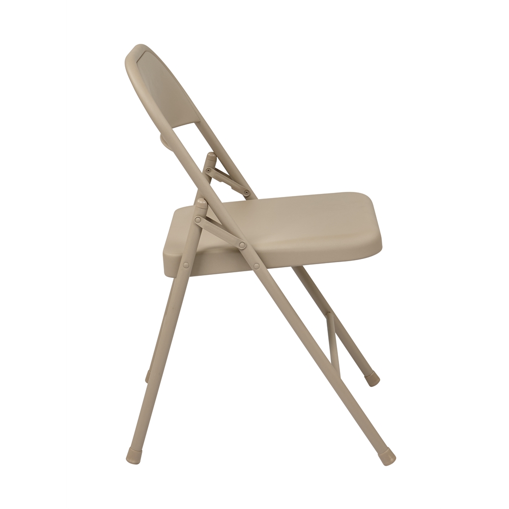 Folding Chair with Metal Seat and Back