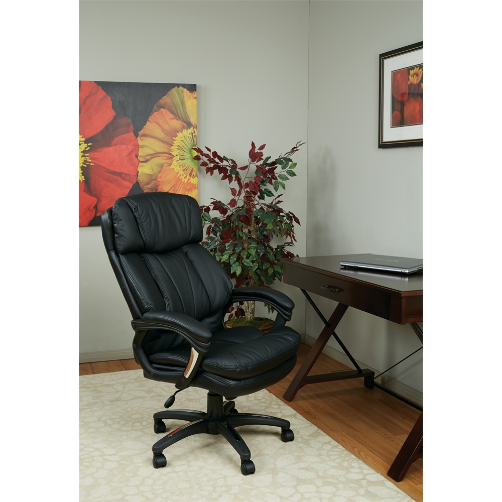 Oversized Faux Leather Executive Chair