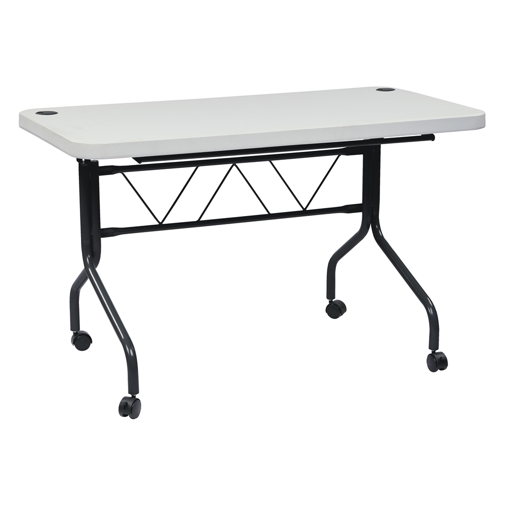 4’ Resin Multi Purpose Flip Table with Locking Casters