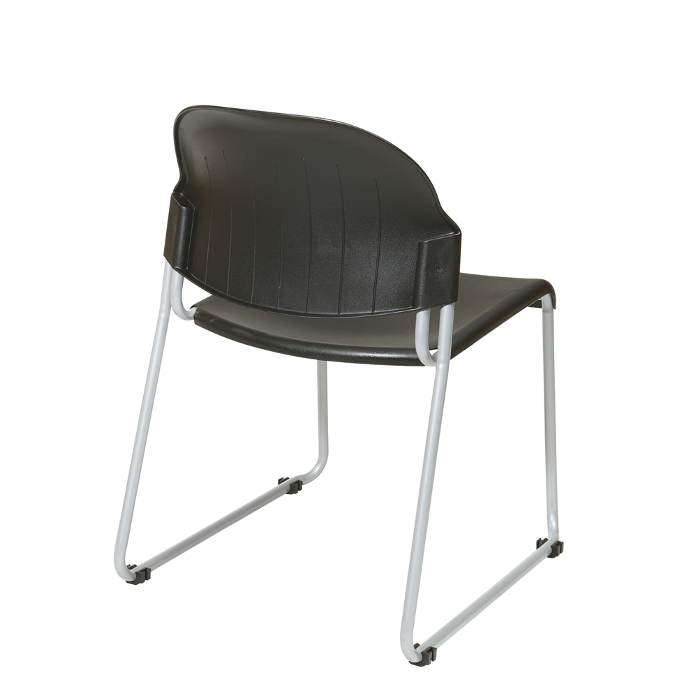 Stack Chair with Plastic Seat and Back