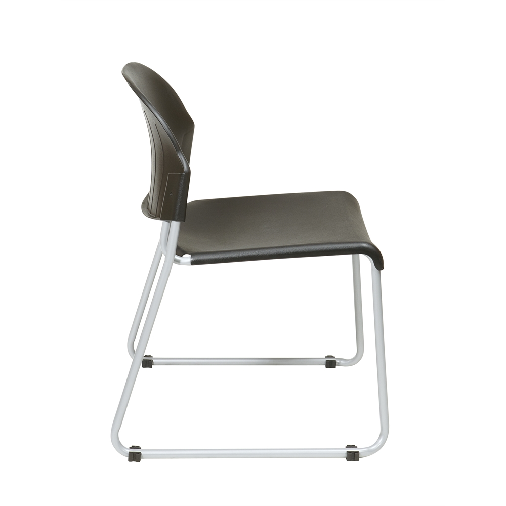 Stack Chair with Plastic Seat and Back