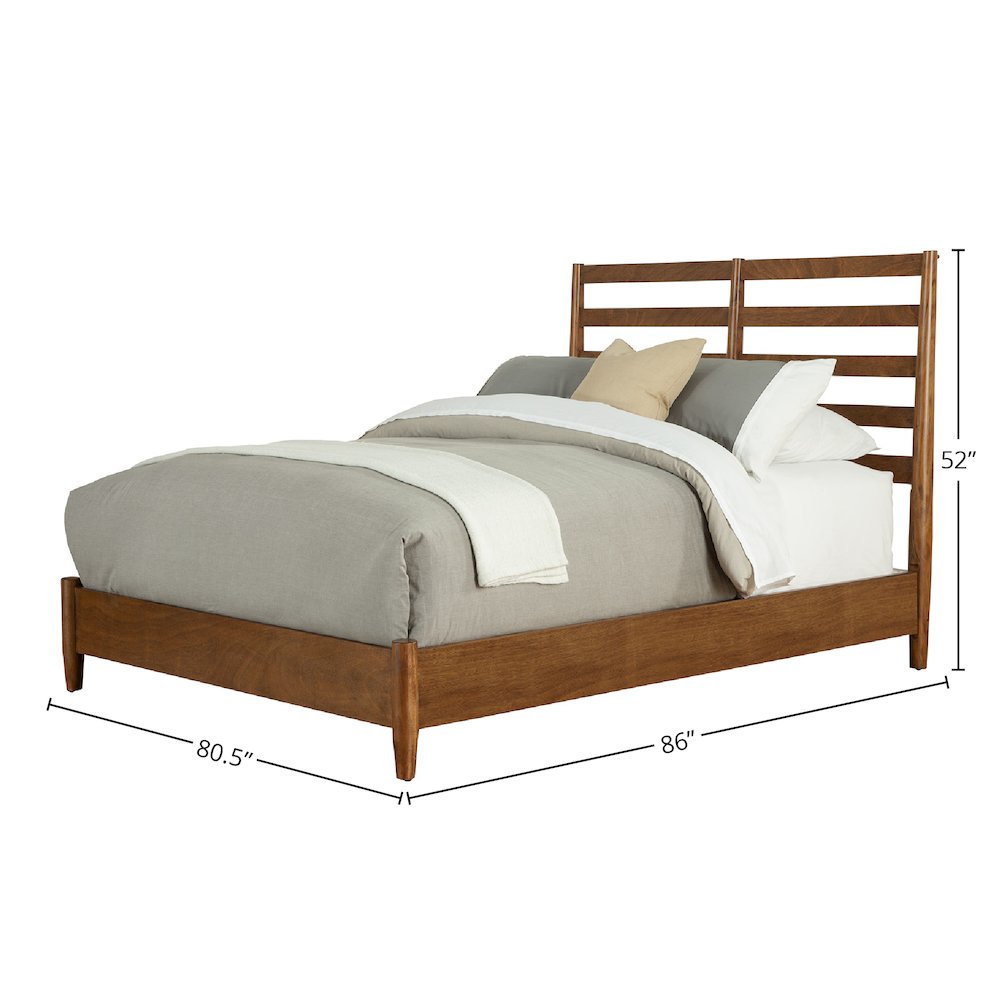 Flynn Retro Standard King Bed w/Slat Back Headboard