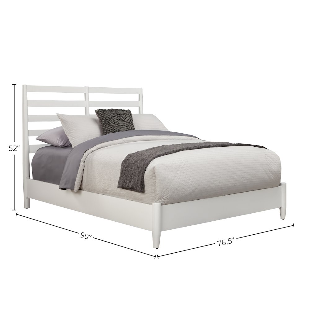 Flynn Retro California King Bed w/Slat Back Headboard