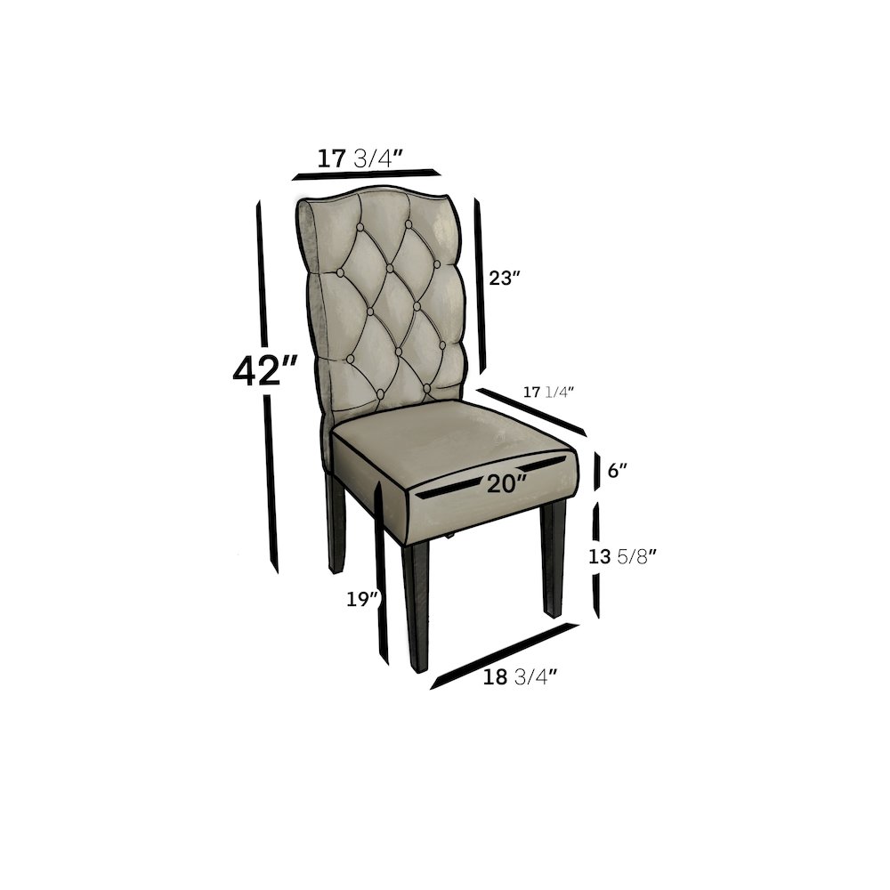 Newberry Set of 2 Button Tufted Parson Chairs
