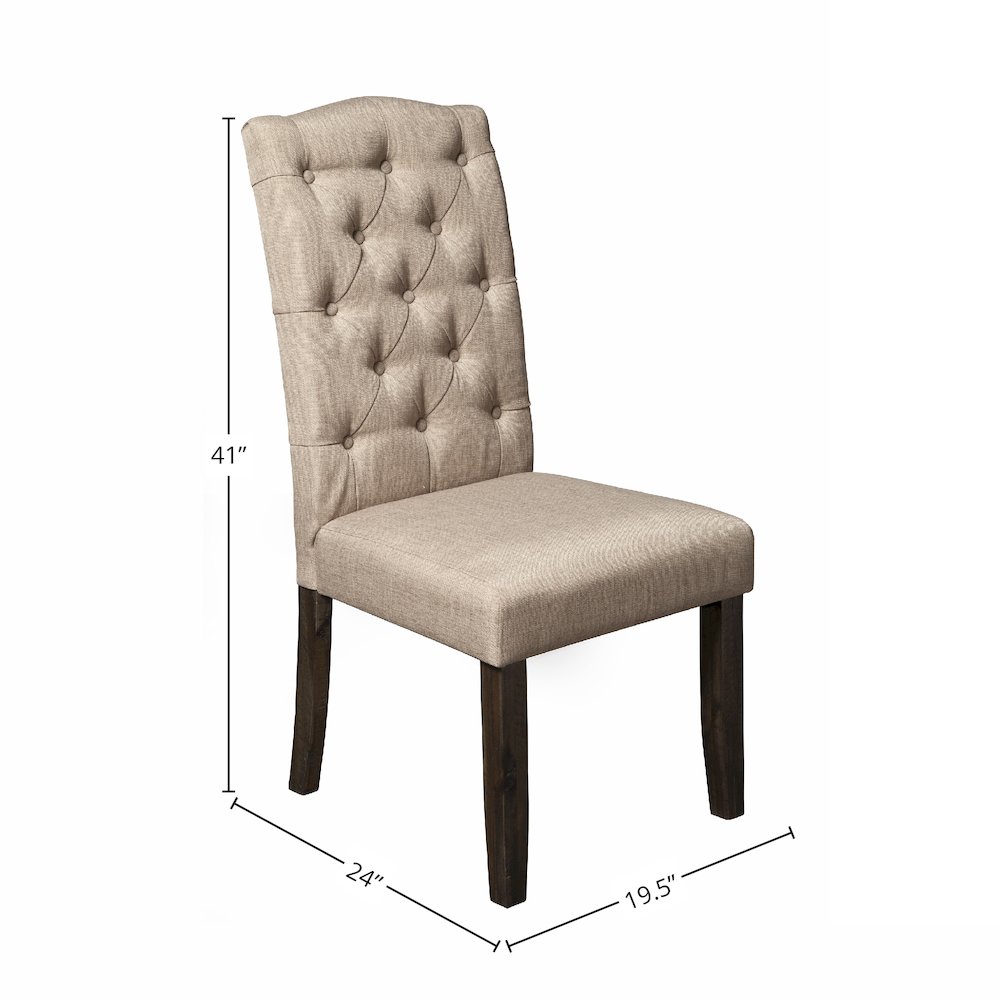 Newberry Set of 2 Button Tufted Parson Chairs