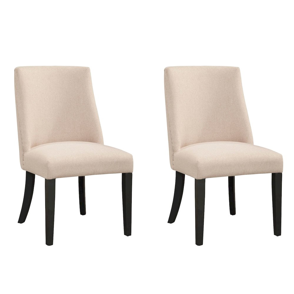 Live Edge Set of 2 Upholstered Parson Chairs
