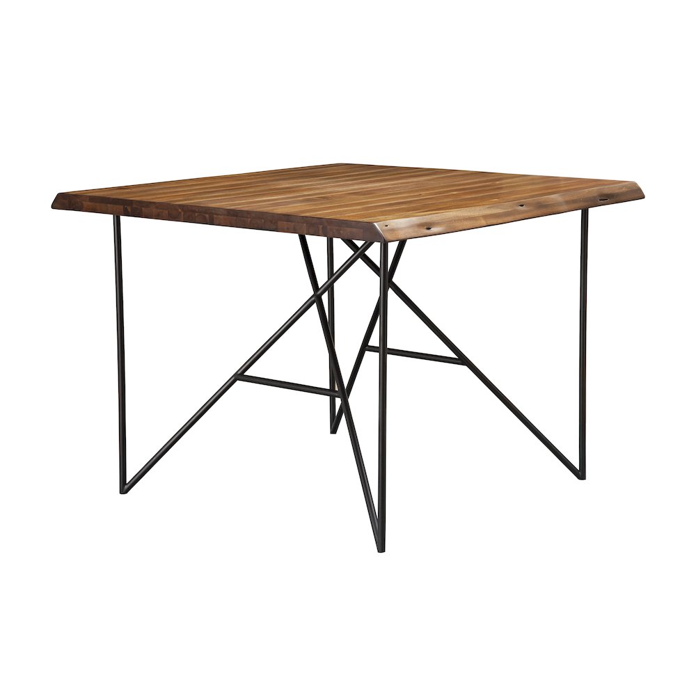 Live Edge Solid Wood Pub Table w/Metal Legs