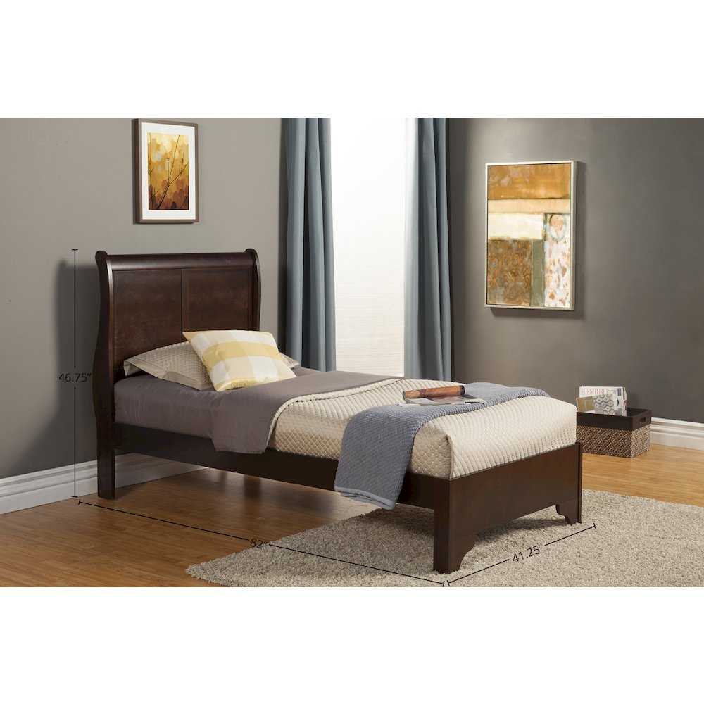 West Haven Twin Low Footboard Sleigh Bed