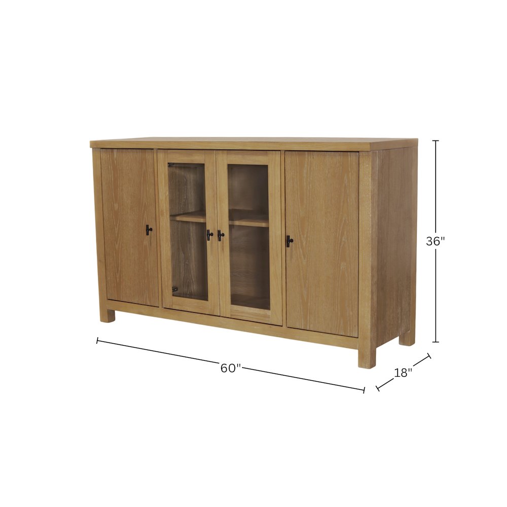 Eleanor Glass & Wood Sideboard