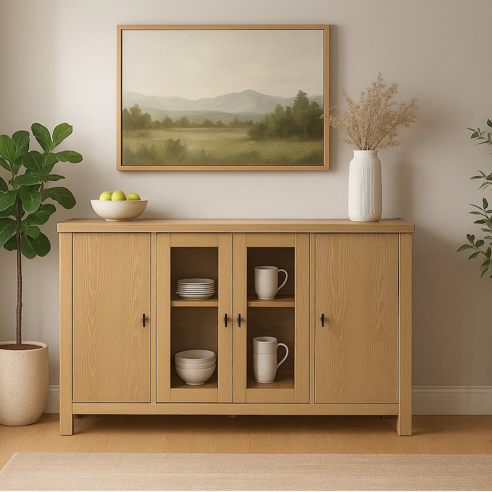 Eleanor Glass & Wood Sideboard