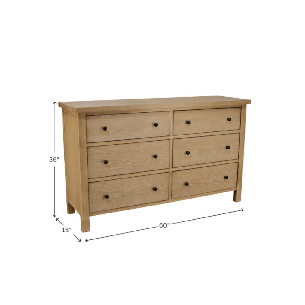 Emilia Six Drawer Dresser