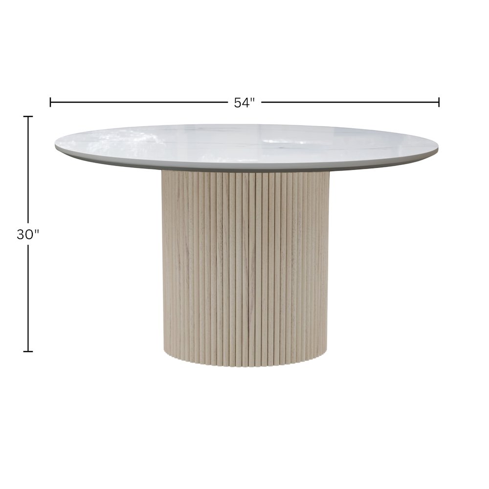 Reba Quartz Top Round Dining Table