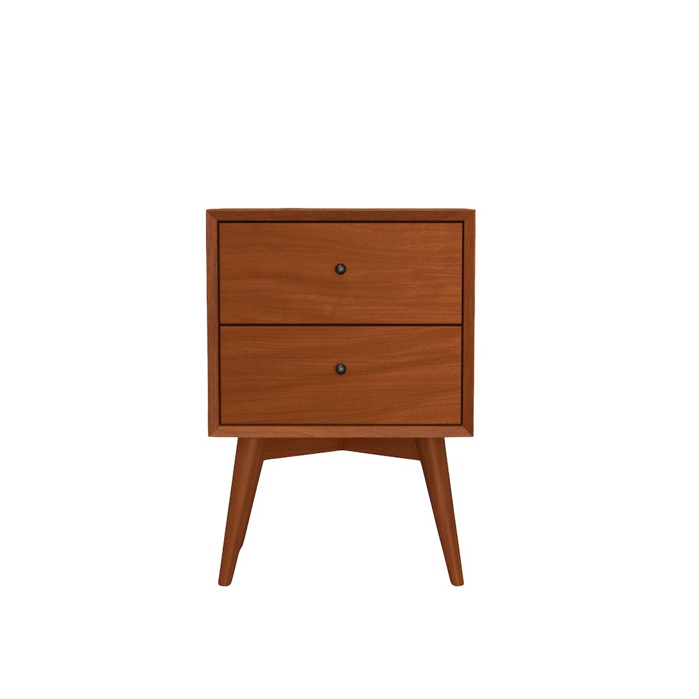 Flynn Mid Century Modern 2 Drawer Nightstand