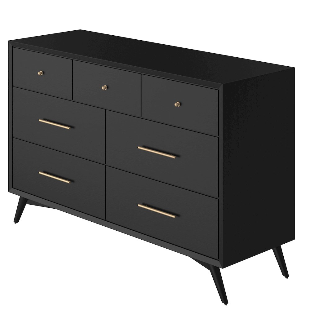 Flynn Mid Century Modern 7 Drawer Dresser