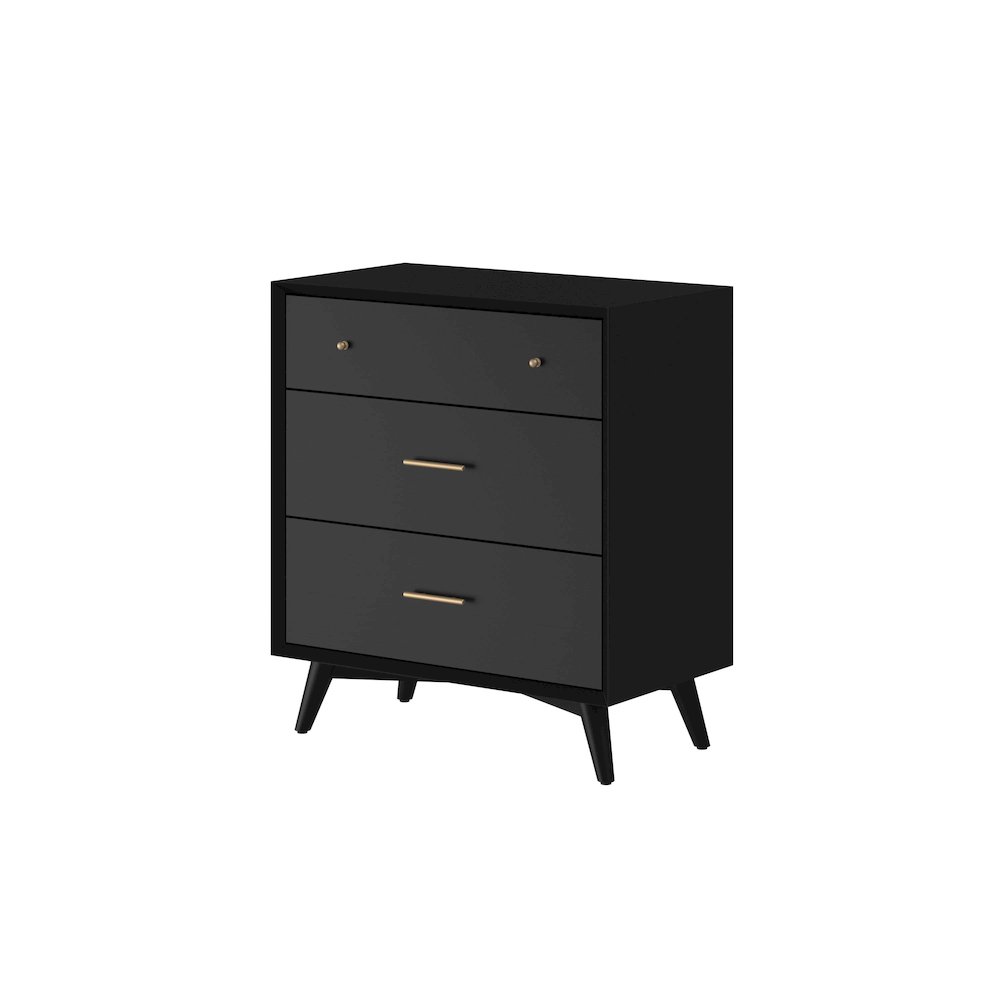 Flynn Mid Century Modern 3 Drawer Small Chest