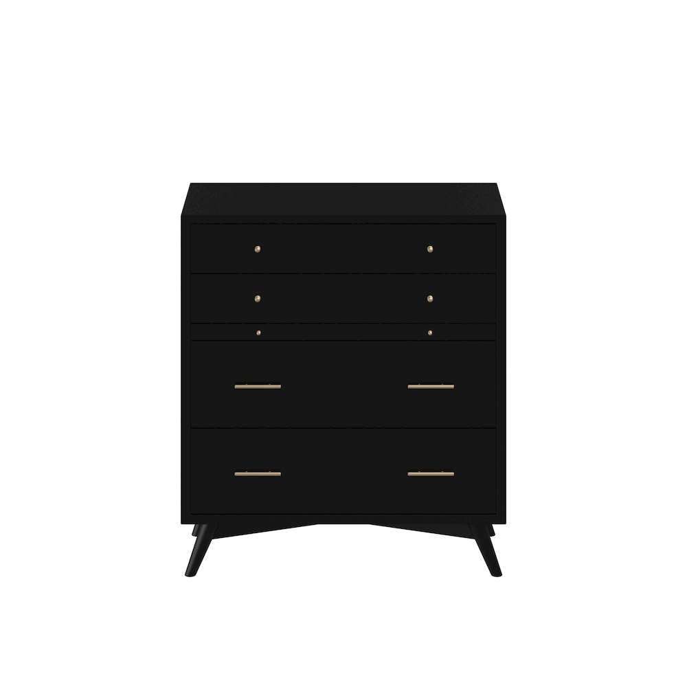 Flynn Mid Century Modern 4 Drawer Multifunction Chest w/Pull Out Tray